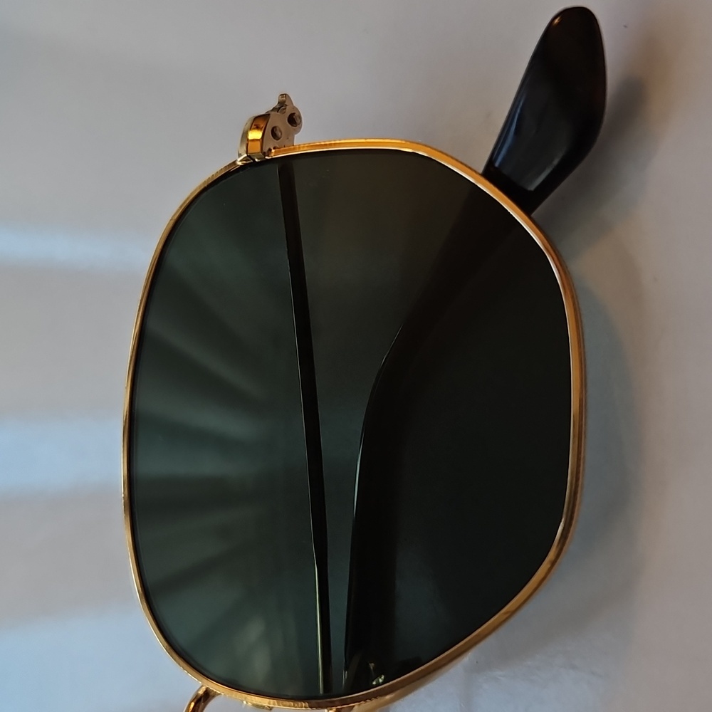 Ray-Ban RB3548N Gold Hexagonal Sunglasses 51mm Made in Italy - Picture 15 of 17